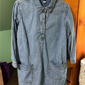 Old Navy Blue Denim Shirt Dress